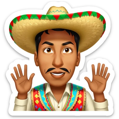 Fiestero with Sombrero sticker
