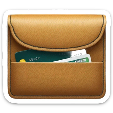 wallet black with credit card sticker