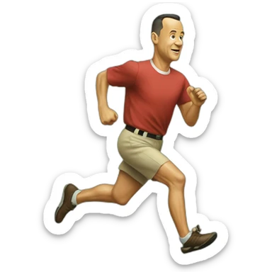 forest gump running, Tom hanks sticker