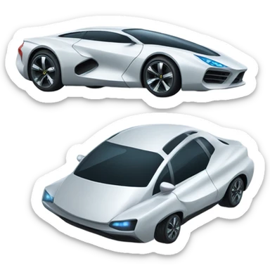 Futuristic car emoji sticker
