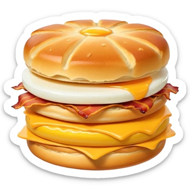Bacon egg and cheese biscuit sticker