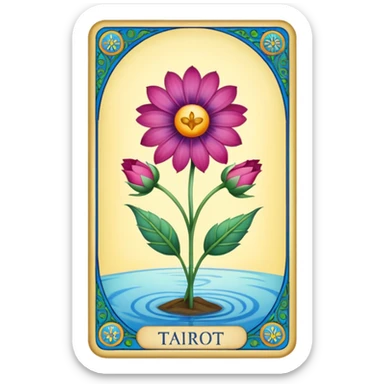 flower tarot sticker