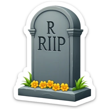 grave R.I.P sticker