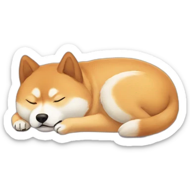 Shiba sleeping sticker