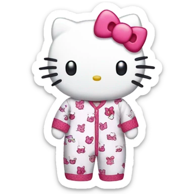 hello kitty pajamas sticker