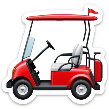 red golf cart sticker