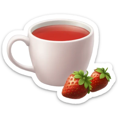strawberry tea sticker