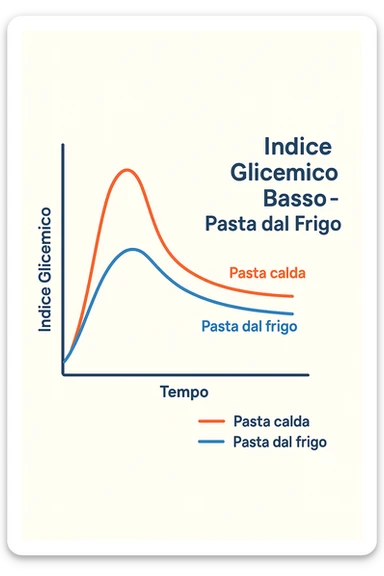 Indice glicemico basso grafico con la pasta che viene da frigo in italiano sticker