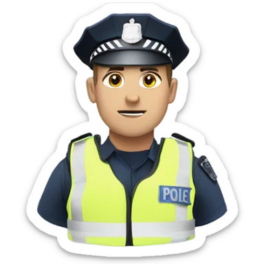 UK Police office with stab vest - no hat sticker