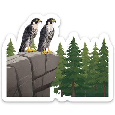 Peregrine Falcon duos Canada sticker