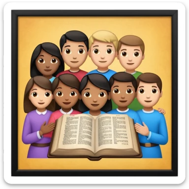 bible showing equality for all races and genders with different races around ut sticker