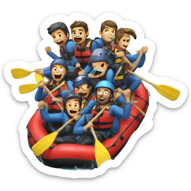 rafting sticker