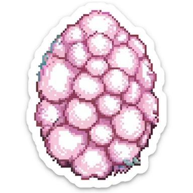 cotton candy pastel pink fluffy smooth evenly shaped not stringy or messy sticker