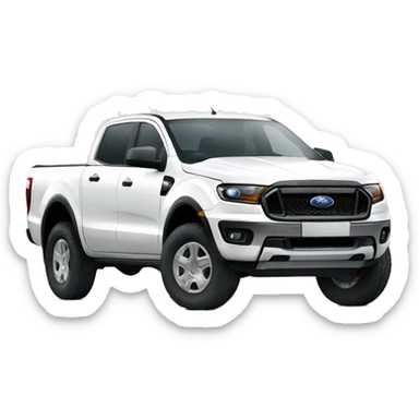 White ford ranger truck sticker