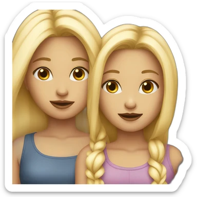 two blond besties  sticker