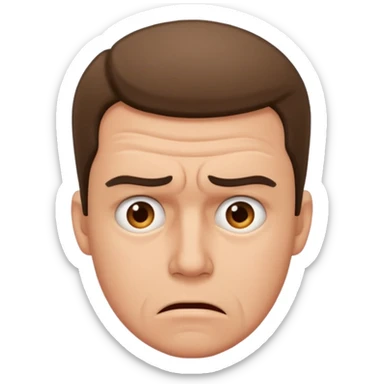 Overwhelmed man sticker