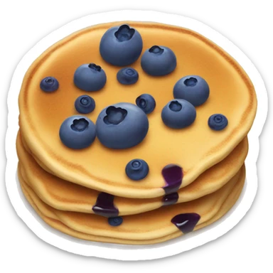 Pancake with blueberries sticker