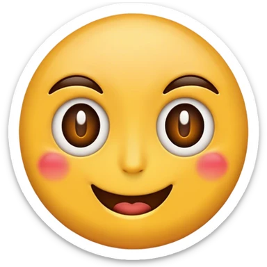 simple smile face with one eye twitching simple super simple just like the regular emojis sticker