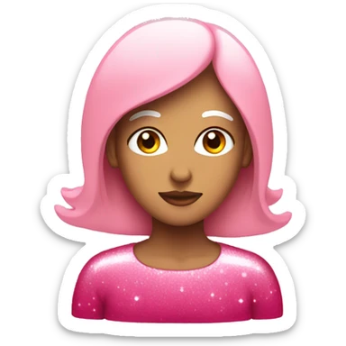 Female sign pink sparkles sticker