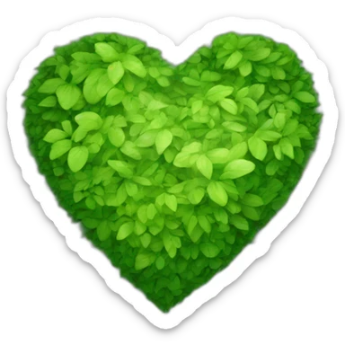 Nature green heart sticker