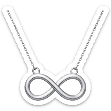 necklace with infinity sign sticker