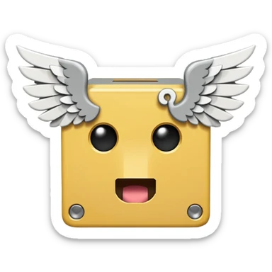 Gray and white, the gray being the block itself while the white parts are the question marks, corners, and mouth. It has 2 white wings on each side like the other lucky blocks. sticker