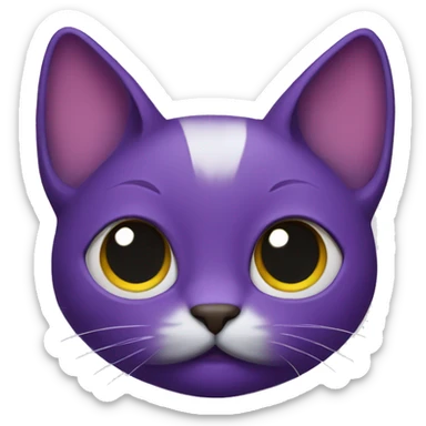 plum cat  sticker