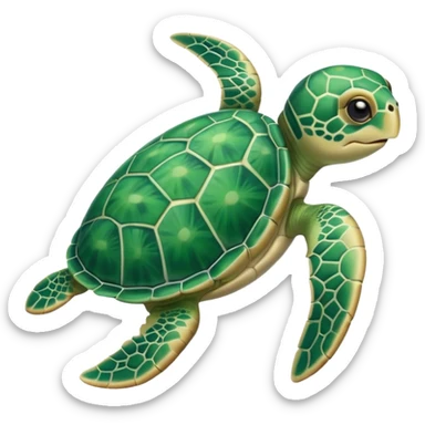 Baby sea turtle sticker