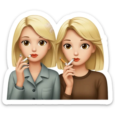 group of blonde girls smoking cigarettes sticker