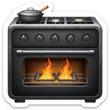 burnt oven sticker