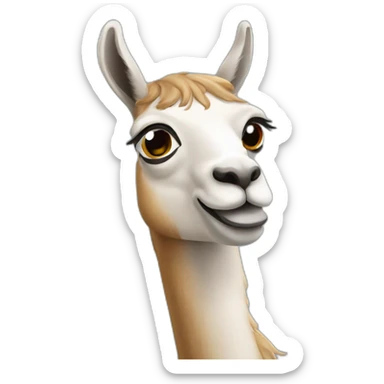 Lama qui boit un verre sticker