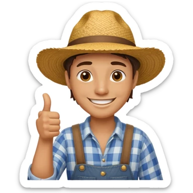 papa le gusta la iidea granjero  con puño de like sticker