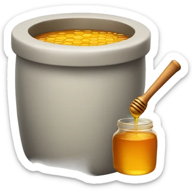 Pot of honey sticker