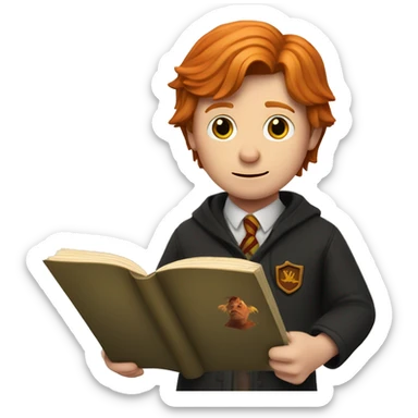 ron weasley with book sticker