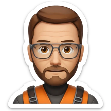 gordon freeman 100 100px without helmet sticker