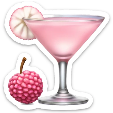 baby pink lychee martini drink sticker