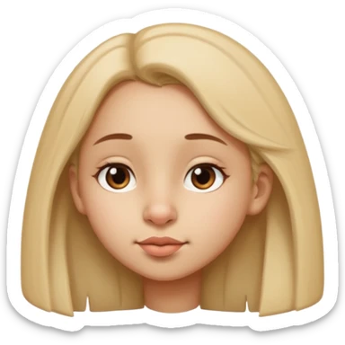 Girl with very very big bulgy Nose, side view sticker