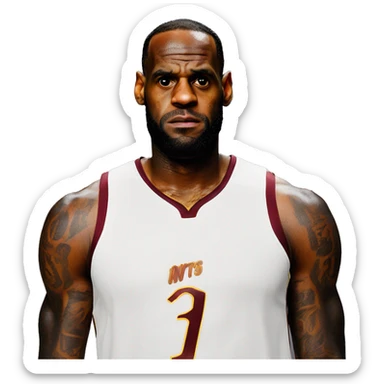 Serious Lebron James  sticker