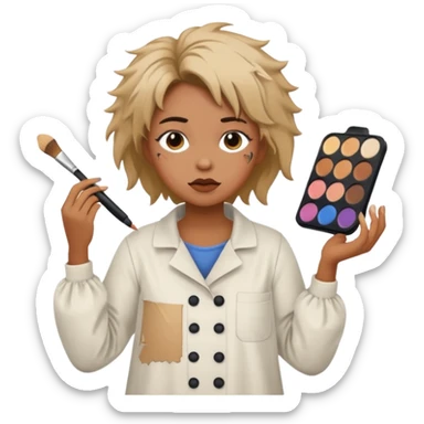 clumsy makeup artist sticker