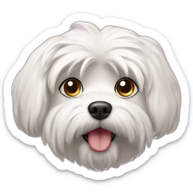 An anthropomorphic Maltese dog sticker
