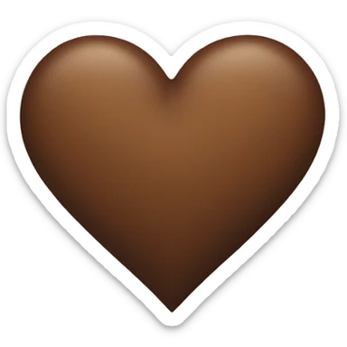 Aesthetic heart brown sticker