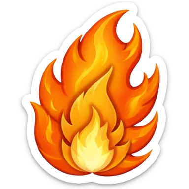 pasión celestial, con fuego y con mucho poder sticker