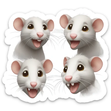 4 rats sticker