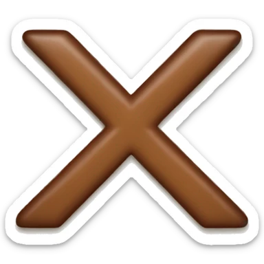 Letter X sticker