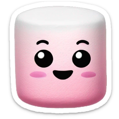 pink and white marshmallows sticker
