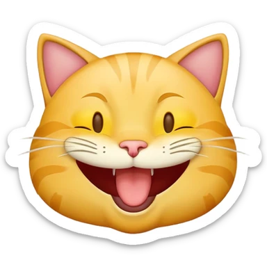 Cat laughing emoji  sticker