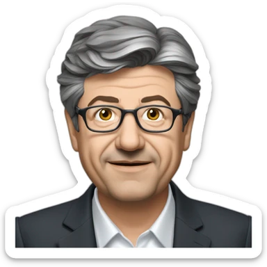 mélenchon  liasse de billet sticker