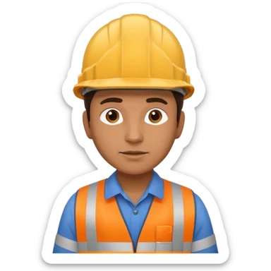 engineer in hard hat view from above sticker
