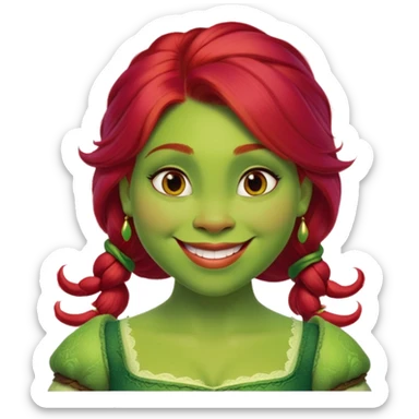 Fiona from Shrek iconic face sticker