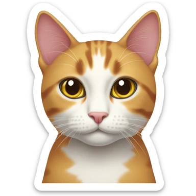 Three color cat sticker